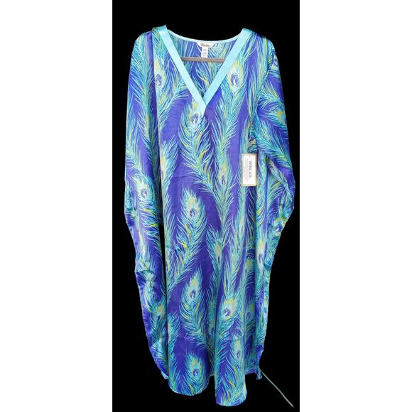 WILD Retro 70's style muu muu caftan kaftan. Mrs. Roper! Tiki Free Shipping! - Picture 3 of 6